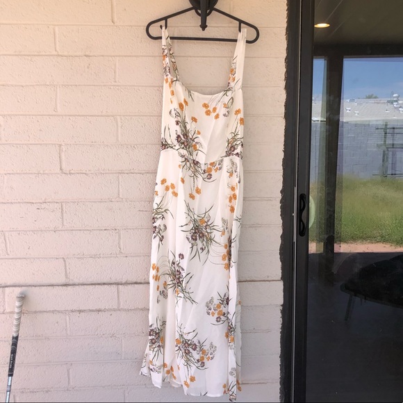 reformation yellow floral dress